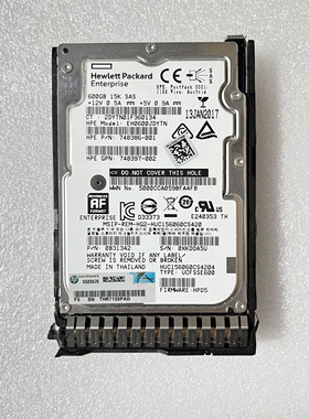 HP 748387-B21 748435-001 600GB 12G 15K 748386-001 服务器硬盘