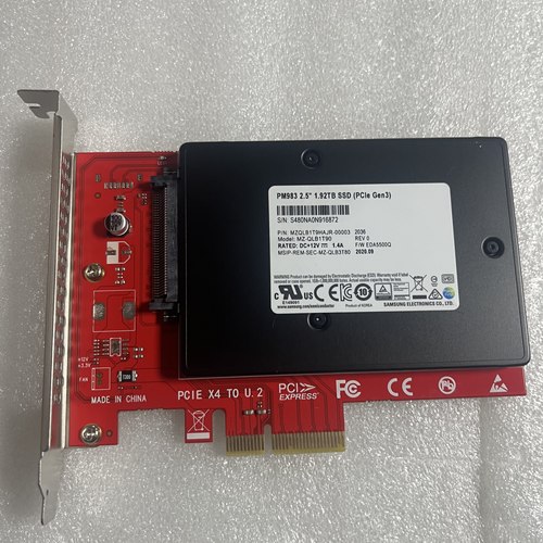 三星PM983 1.92TB企业级NVMe SSD MZ-QLB1T90 MZOLB1T9HAJR-00003
