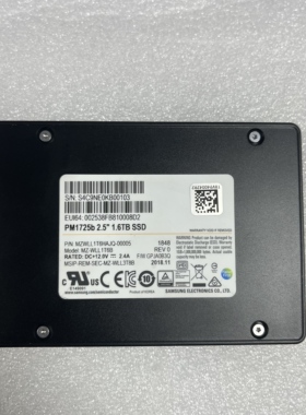 三星 PM1725b MZWLL1T6HAJQ-00005 1.6T NVME U.2 SSD MZ-WLL1T6B