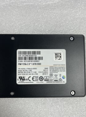 三星 PM1725b MZWLL1T6HAJQ-00005 1.6T NVME U.2 SSD MZ-WLL1T6B