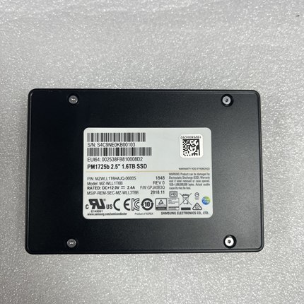 三星 PM1725b MZWLL1T6HAJQ-00005 1.6T NVME U.2 SSD MZ-WLL1T6B