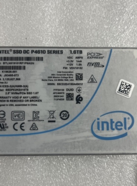 Intel/英特尔 P4610 1.6T U.2 企业级SSD固态硬盘SSDPE2KE016T8