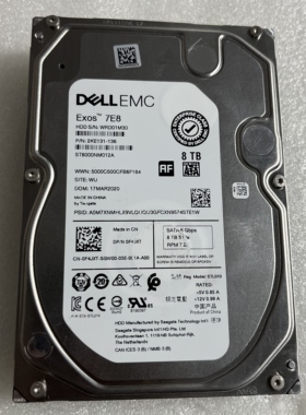 戴尔DELL EMC 0F4JXT ST8000NM012A 8T 7.2K SATA 3.5服务器硬盘