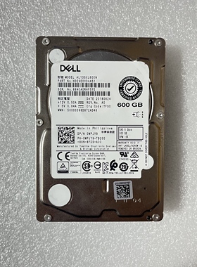 Dell 0WPJY9 600G 15K SAS 6G 3.5寸 WPJY9 R710 720服务器硬盘