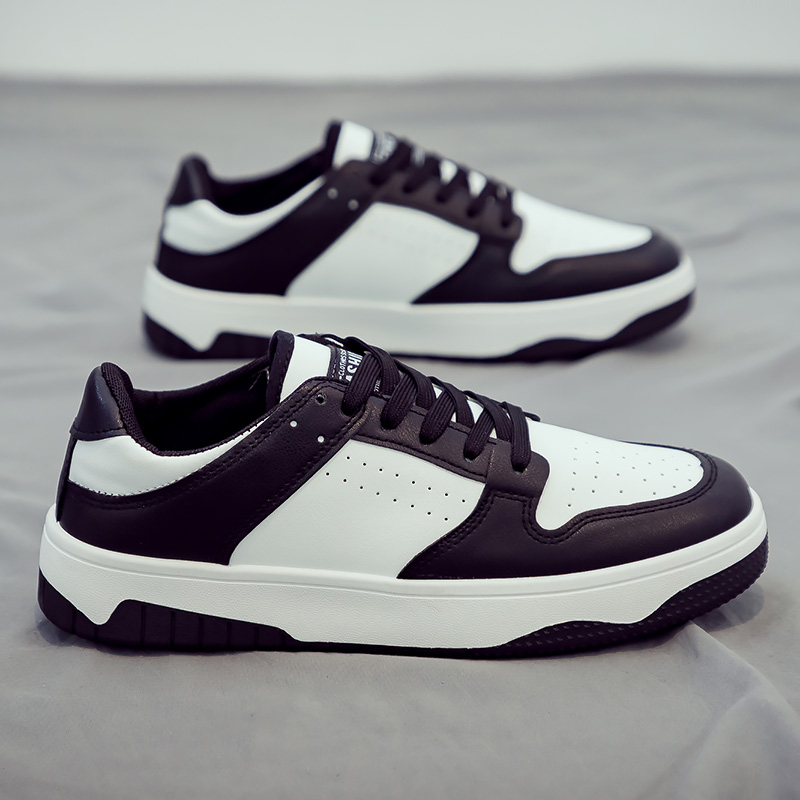 休闲皮鞋夏季透气运动低帮板鞋