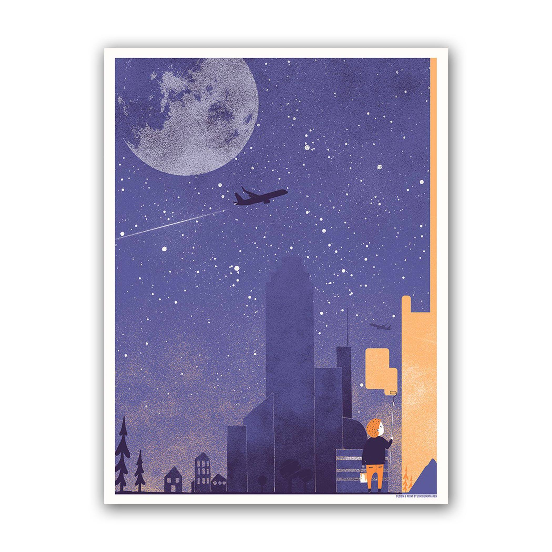 德国艺术家浪漫童话风丝网版画 alexander hanke 进口签名装饰画