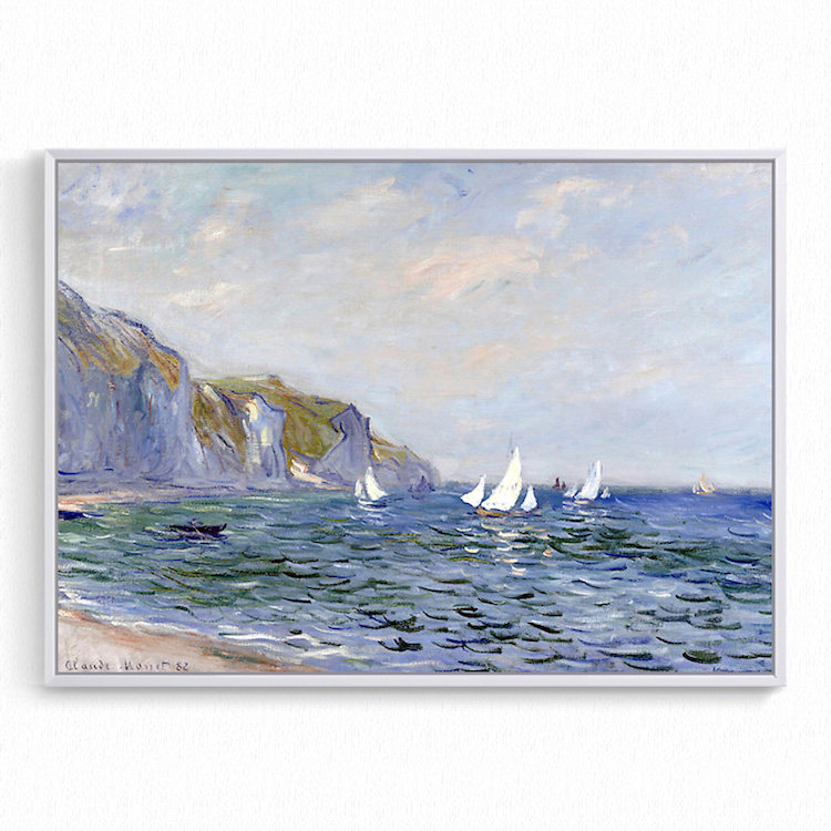 大海和帆影 莫奈 monet 印象派大师田园风景小众作品 旁白装饰画