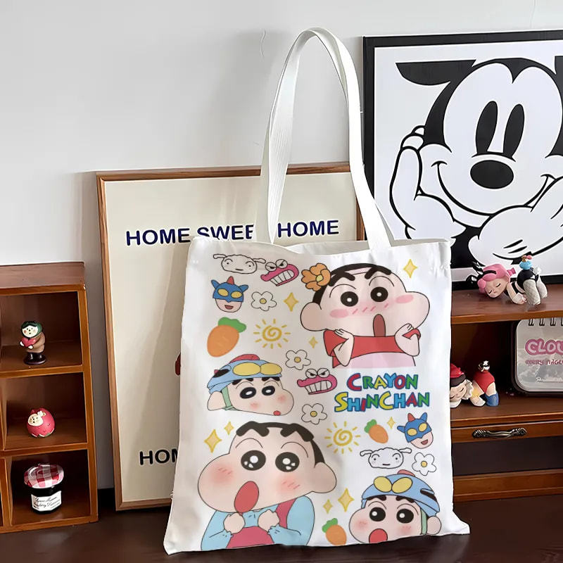 蜡笔小新手提包手拎可爱女包女学生上班族便携式便当盒手提包袋