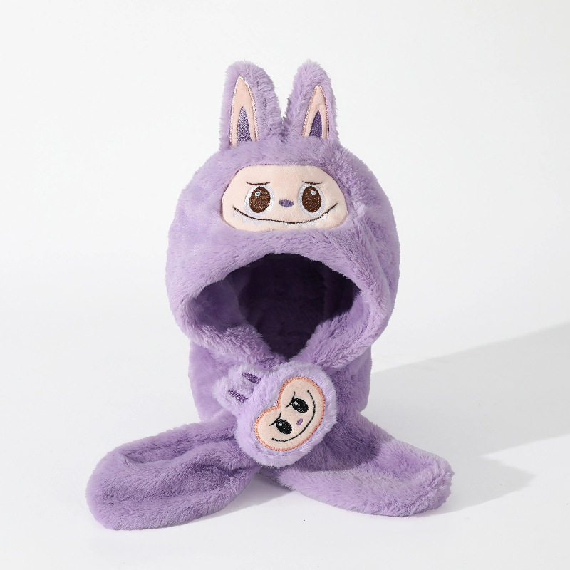 拉布布新款儿童帽子围巾一体秋冬季防寒加厚保暖包头护耳毛绒帽,童装/婴儿装/亲子装,围巾,淘宝优惠券,粉丝福利购,淘宝优惠卷