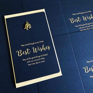 圣诞情人节贺卡十二星座卡片高档金属烫金生日祝福卡ins风创意卡