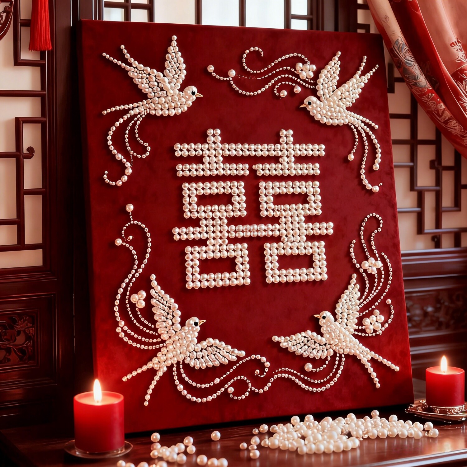 订婚结婚新婚礼物手工diy珍珠画送新娘新人闺蜜姐妹有意义的高级