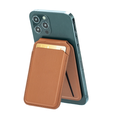 强磁MagSafe磁吸转轴支架适用iPhone15promax卡套横向竖向插卡闪刷手机卡包苹果14/13/12华为三星磁吸壳小米