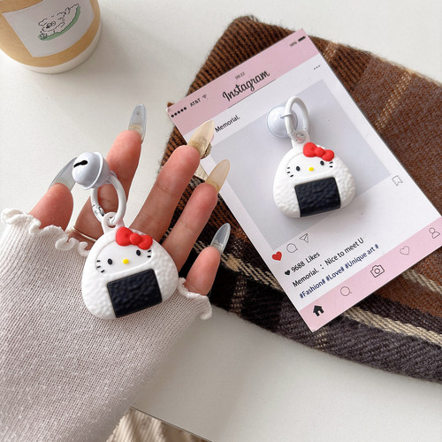 苹果AirTag蓝牙防丢器保护套适用于饭团凯蒂猫咪追踪器硅胶保护壳