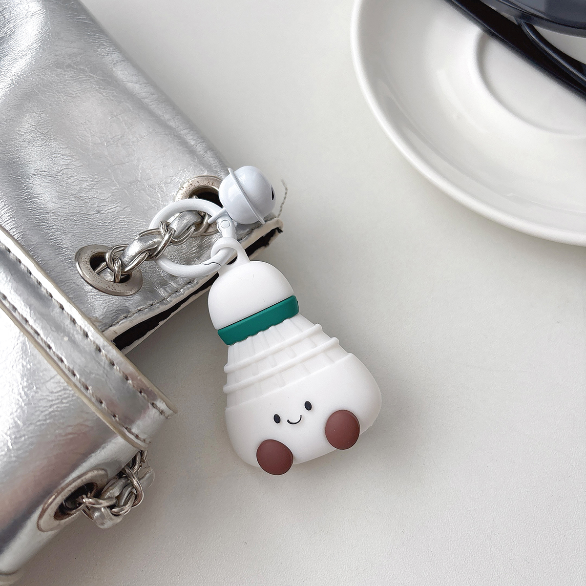 羽毛球适用苹果airtags追踪器保护套AirTag硅胶防丢器带铃铛软壳