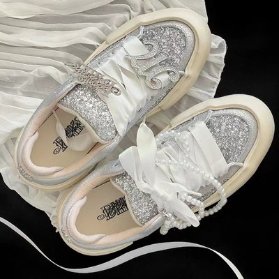 MATNUT DIY  米白色男女款丝绸鞋带 配饰装饰 小香风扁平鞋带绳