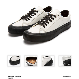 国潮 小众原创设计 低帮 MATNUT 明星同款 白色黑底 板鞋 BLOOD