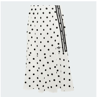 Adidas阿迪达斯三叶草休闲薄纱波点运动半身裙2026夏女裙KV1176