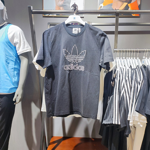 正品Adidas/阿迪达斯三叶草男子夏季新款运动休闲短袖T恤 IU2347