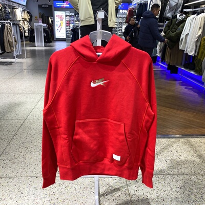 Nike耐克男子加绒卫衣26马年新年款针织连帽套头衫IQ3707-657