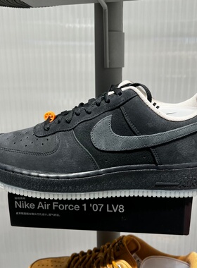 Nike耐克男鞋26新款AF1空军一号翻毛皮复古厚底板鞋IQ9791-001
