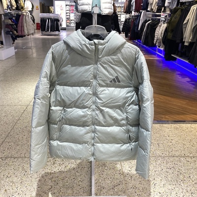 阿迪达斯男运动休闲连帽羽绒服