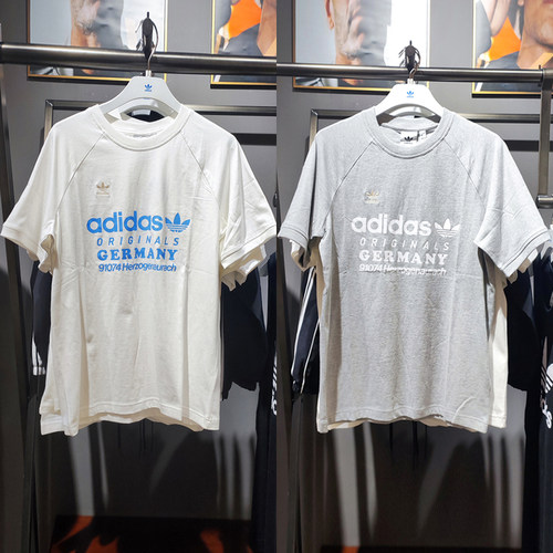Adidas阿迪达斯三叶草短袖男印花宽松休闲半袖T恤IR9634 IU0224