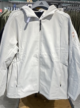 正品Adidas阿迪达斯男子外套冬季加绒保暖防风防水冲锋衣JI8713