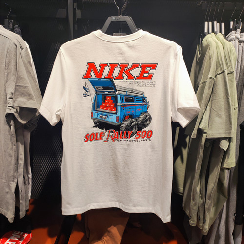 Nike耐克男子新款篮球训练运动休闲透印花短袖T恤 FQ3765-100-325