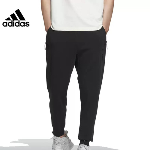 正品Adidas/阿迪达斯秋季男子保暖运动训练休闲收口长裤 JE6668