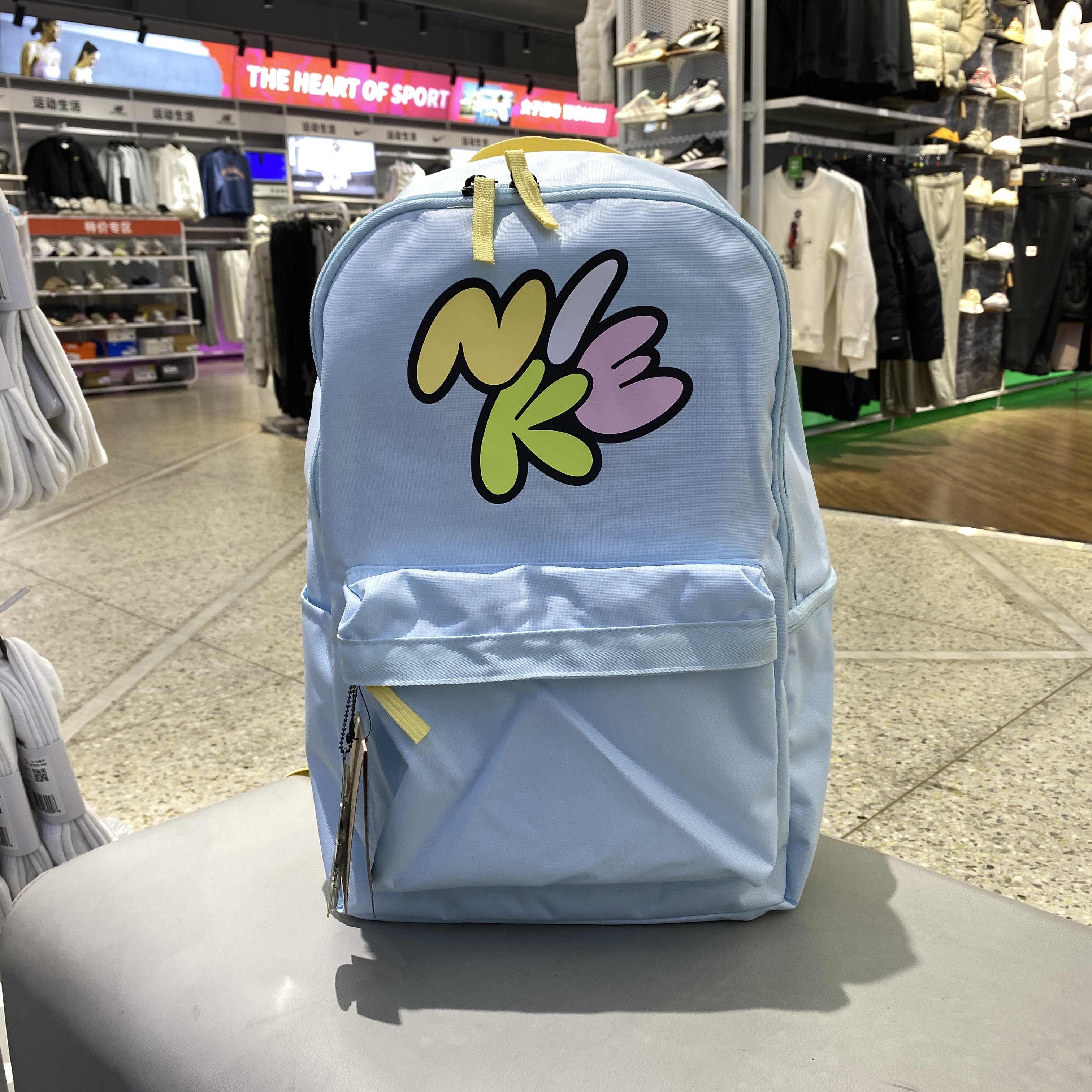 Nike耐克男女童HERITAGE儿童双肩包春季书包拉链口袋HF7250