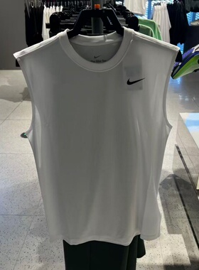 NIKE耐克DRI-FIT男子速干无袖夏季训练跑步背心DX0992-100