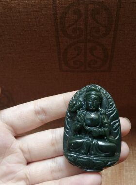 玉阅珠宝男女和田青玉天然吊坠