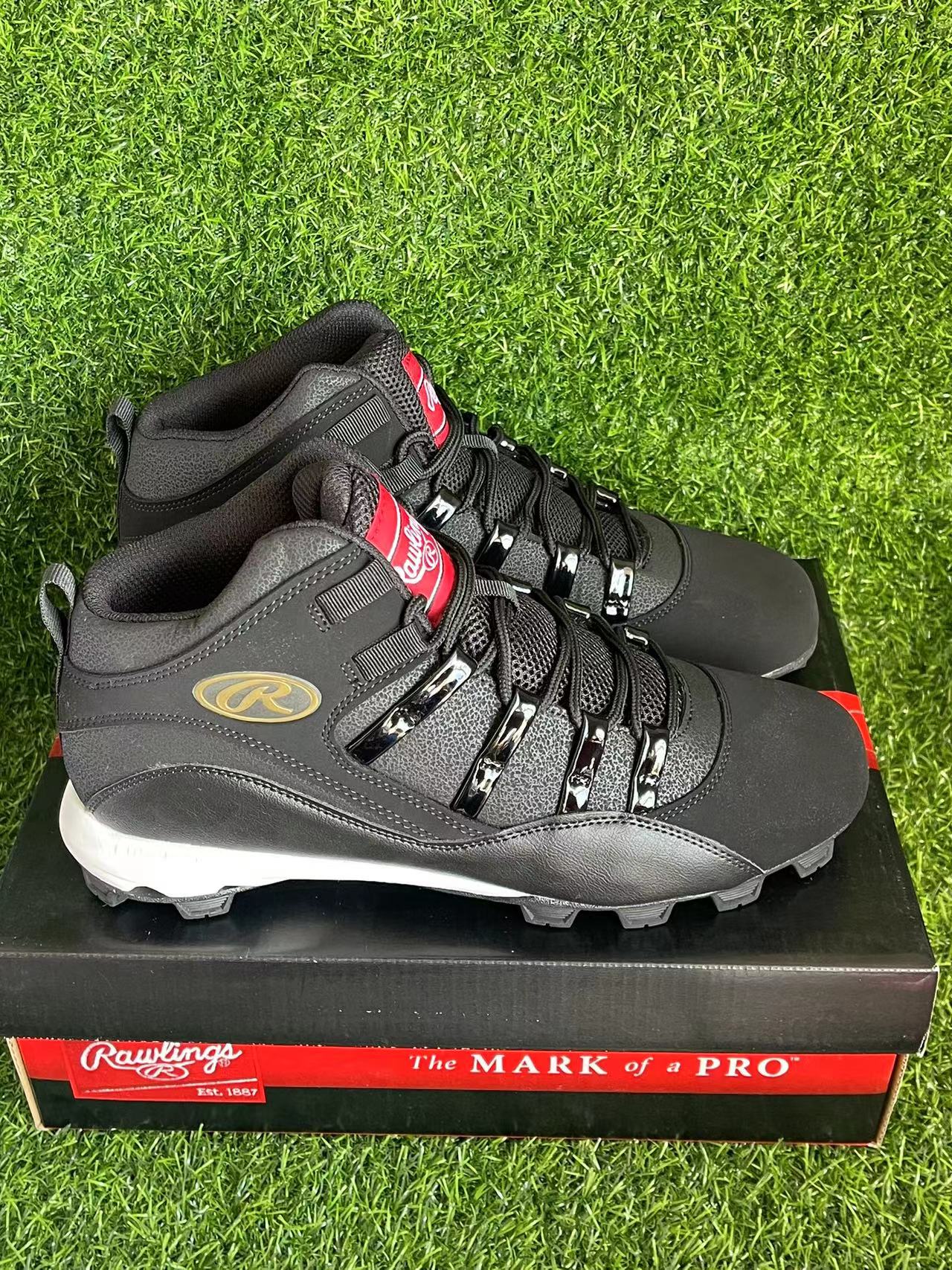 美式棒球鞋胶钉垒球鞋腰旗橄榄球飞盘运动训练比赛用rawlings新款