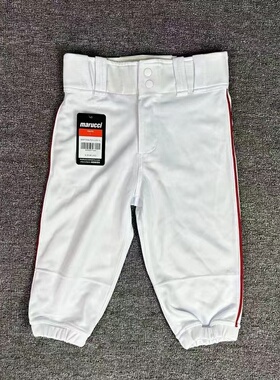 成年青少年棒球/垒球七分裤裤运动休闲白色灰色黑色红色