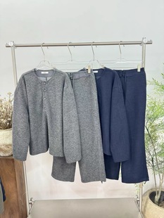 宽松上衣加休闲裤 欧洲站2025冬季 半拉链圆领长袖 ph23时尚 5002 新款