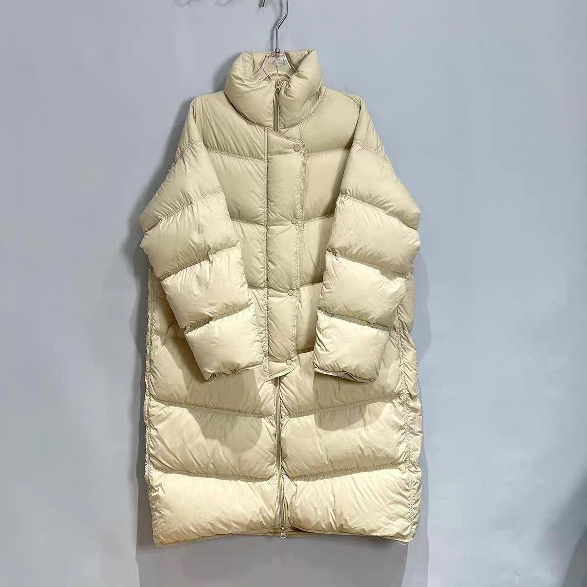 欧洲站女装PH23，2024冬净色百搭白鹅绒羽绒服外套2735