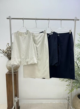 欧洲站女装PH23正品2026夏花苞无袖上衣后开叉半裙套装6109
