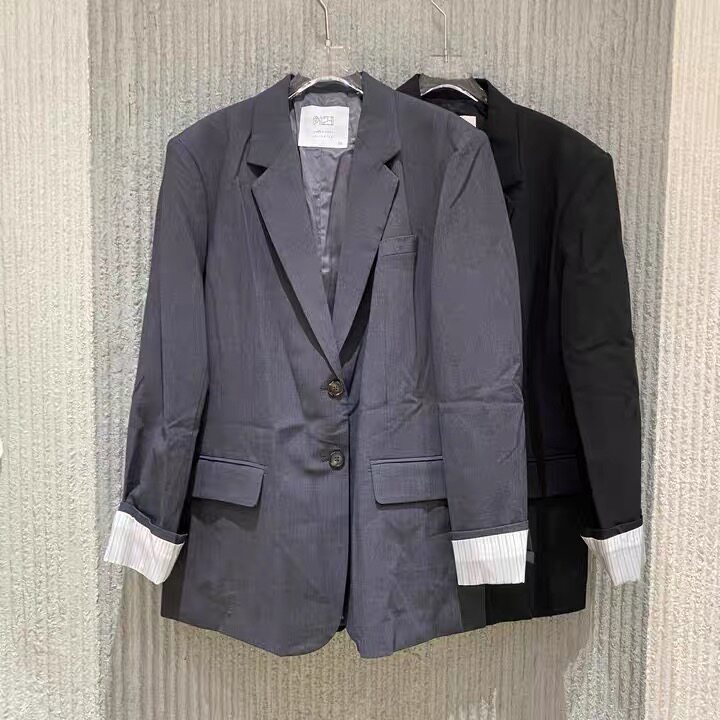 欧洲站2025秋季新款PH23卷袖宽松通勤西装外套女休闲西服4533