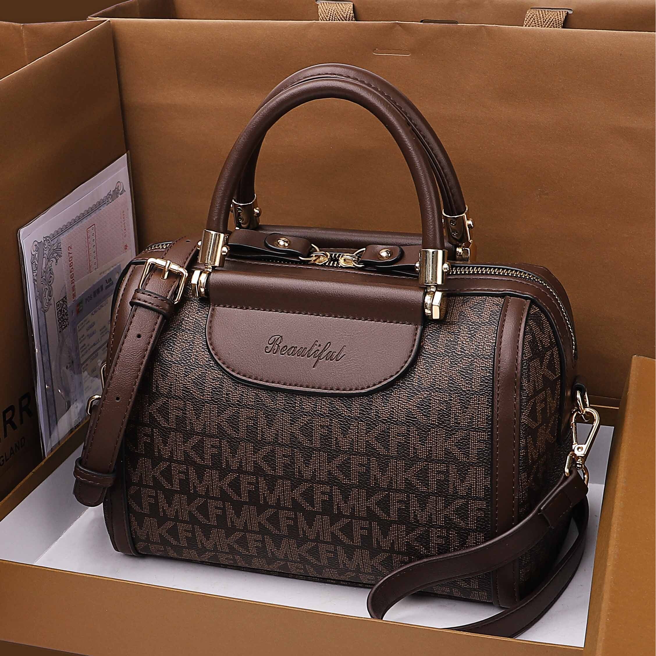 CITEX LV官方旗舰店包包女式2025新款通勤波士顿枕头包真皮手提包