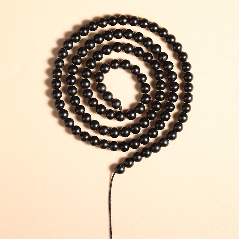 新疆和田玉墨玉6mm手链