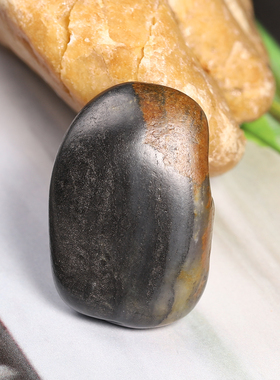 新疆和田玉墨玉青花籽料三色黄皮独籽原石原籽吊坠挂件玉佩将将