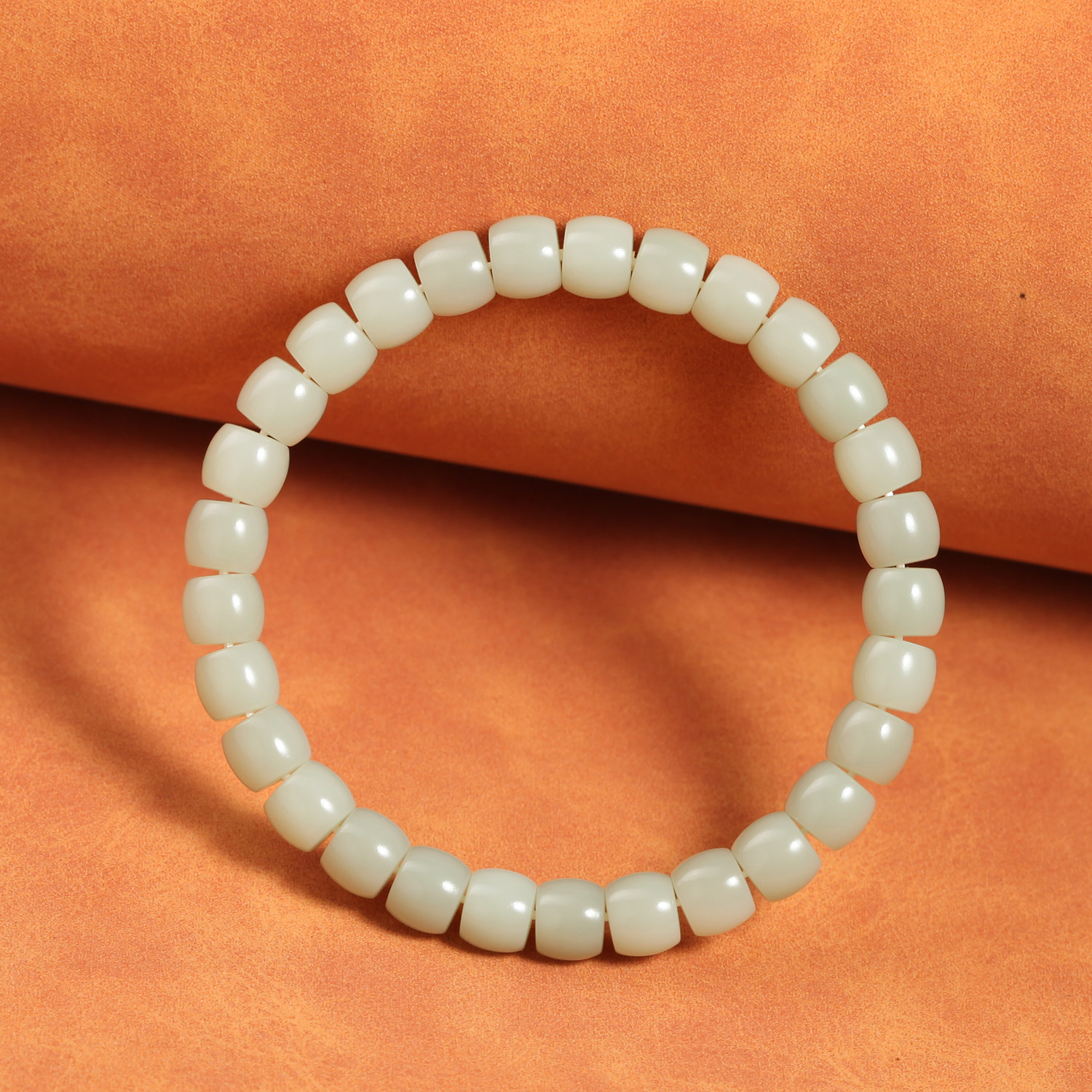 和田玉新疆且末料特细青白玉直切手串天然玉石男女款手链玉佩将将