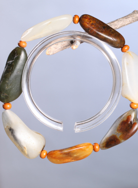 新疆天然和田玉籽料独籽手链