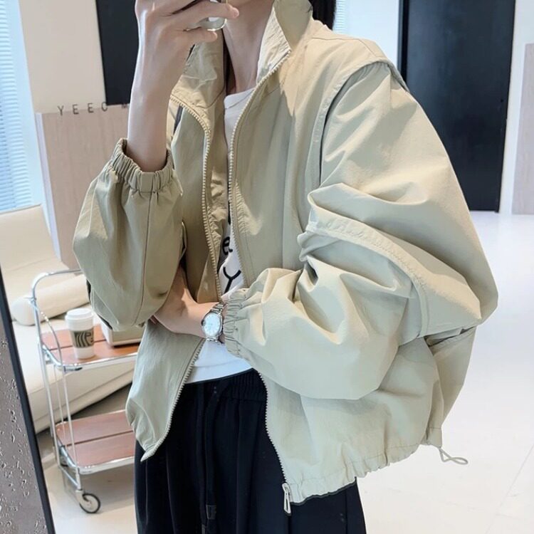 韩风chic2026早秋新款宽松显瘦百搭休闲慵懒夹克拉链外套开衫女