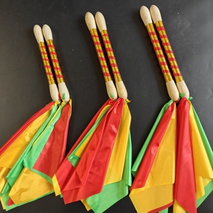 七彩实木大鼓鼓棒 成人大鼓 龙鼓威风锣鼓中国牛皮鼓 鼓槌一对