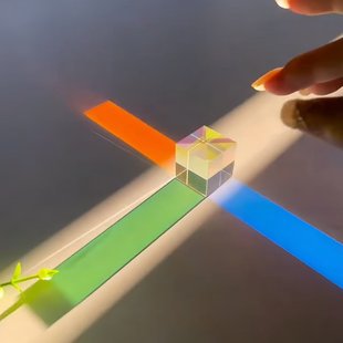 丁达尔效应摆件高级感小众阳光捕手七彩棱光镜玻璃解压创意礼物