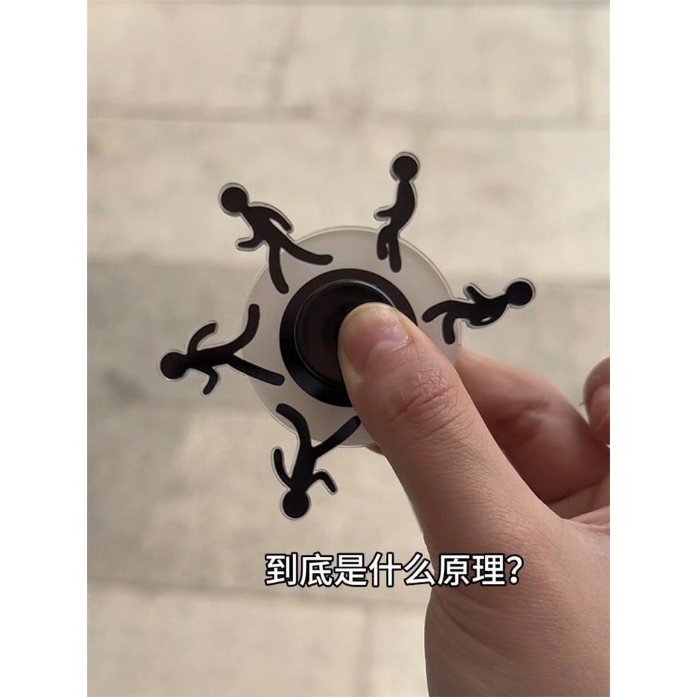奔跑小人指尖陀螺视觉错觉解压玩具动态旋转火柴人奖励学生小礼品