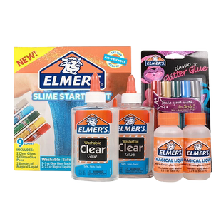 艾默思Elmers美国牛头胶水安全无毒儿童史莱姆套装粘胶夜光胶水晶泥益智创意手工diy玩具开学礼物