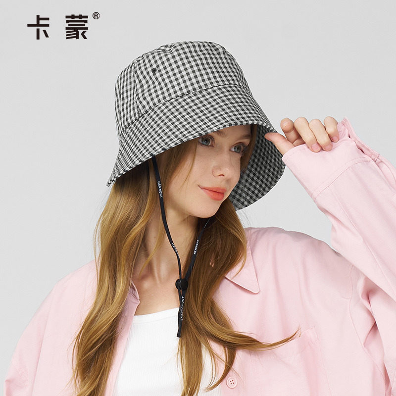 【号妹推荐】卡蒙经典千鸟格纯棉百搭防晒环绕式遮阳帽