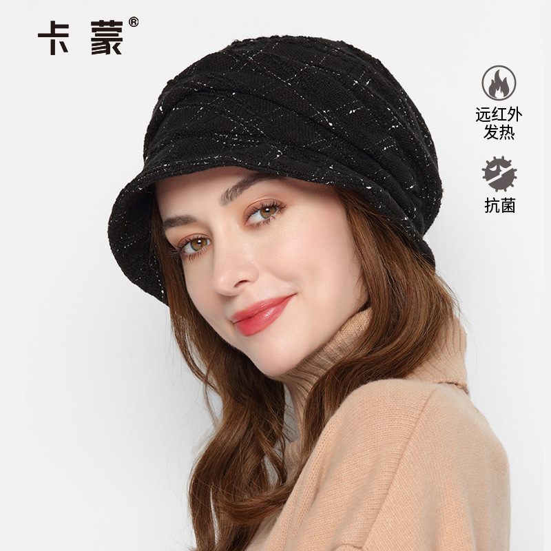 小香风抗菌发热保暖堆堆帽